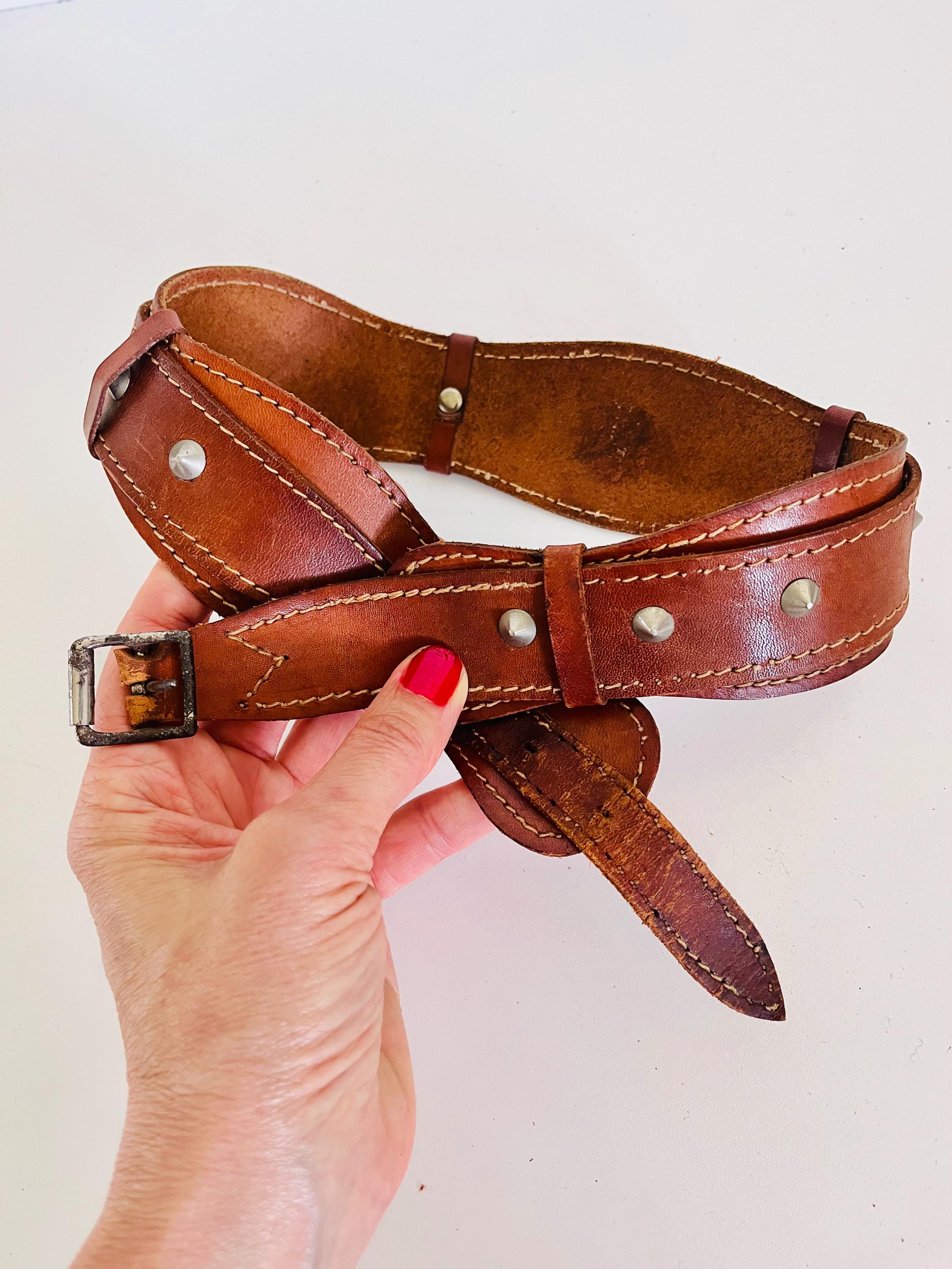1930s leather belt - Etsy 日本