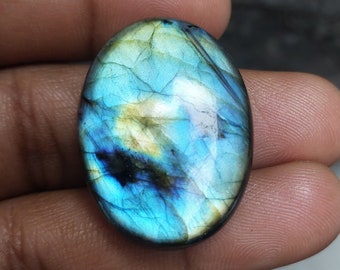 Sky Blue! Labradorite Cabochon, Rare Multi Sky Blue Flashy Oval Shape Loose Labradorite Gemstone Cabochon, Best For Pendant Jewelry.