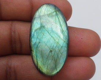 Multi vert ! Cabochon de labradorite, rare cabochon de pierres précieuses de labradorite en vrac de forme ovale flashy vert multicolore, idéal pour les bijoux en fil métallique.