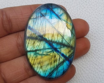 Amazing! Labradorite Cabochon, Rare Multi Blue Flashy Oval Shape Loose Labradorite Gemstone Cabochon, Best For Wire Wrap Jewelry.