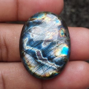 Beautiful ~ Labradorite Cabochon, Rare Multi Purple Flashy Oval Shape Loose Labradorite Gemstone Cabochon