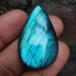 Green ~ Labradorite Cabochon, Multi Green Flashy Pear Shape Loose Labradorite Gemstone Cabochon, Best For Pendant Jewelry
