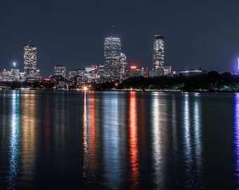 PHOTO | Boston Skyline from the BU Bridge | Paper, Canvas & Foam Board Prints | Always FREE Photo Shipping!