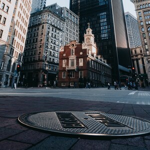 PHOTO | Bostons Old State House at Sunset | Paper, Canvas & Foam Board Prints | Always FREE Photo Shipping!