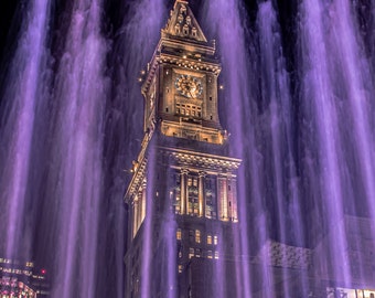 PHOTO | Custom House Tower at Night | Paper, Canvas & Foam Board Prints | Always FREE Photo Shipping!