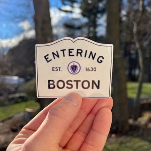 ENTERING Boston Sticker, Vinyl, Weatherproof |FREE SHIPPING