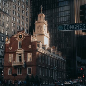 PHOTO | Bostons Old State House at Sunset | Paper, Canvas & Foam Board Prints | Always FREE Photo Shipping!