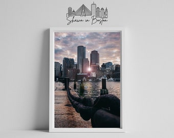 PHOTO | Boston Skyline as Seen from the Seaport! | Paper, Canvas & Foam Board Prints | Always FREE Photo Shipping!
