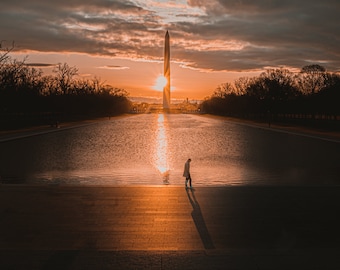 PHOTO | Washington D.C. Sunrise Washington Monument | Paper, Canvas & Foam Board Prints