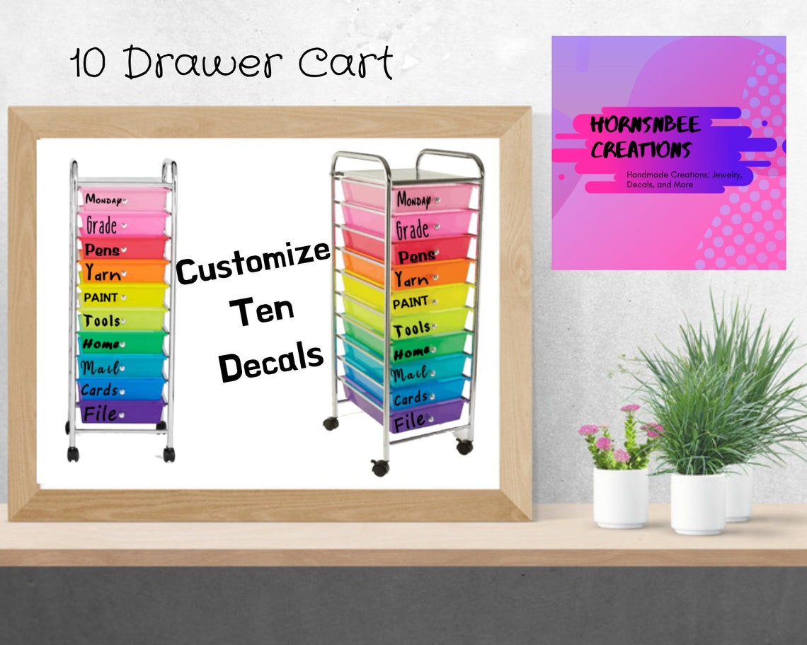 10 Drawer Cart Labels Classroom Cart Labels Customize 10 Etsy