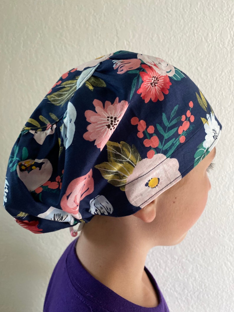Navy Blue Scrub Cap Euro Scrub Cap Surgical Scrub Hats Etsy