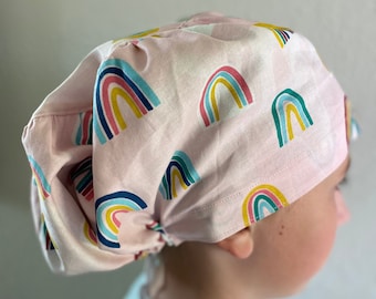 Rainbows Scrub Cap, Euro Scrub Cap, surgical scrub hats, scrub hat, scrub caps for women, surgeon scrub caps