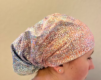 Multi Color Sparkle Scrub Cap, Euro Scrub Cap, surgical scrub hats, scrub hat, scrub caps for women, surgeon scrub caps