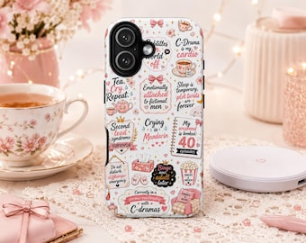 CDrama Quotes Phone Case | Cute Chinese Drama Stickers, Pink Aesthetic iPhone Case