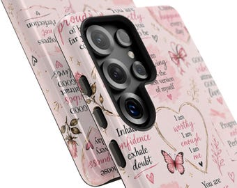 Affirmation Hearts Phone Case | Tough Cases