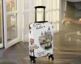Venice Watercolor Illustration Luggage Cover | Venezia Travel Print
