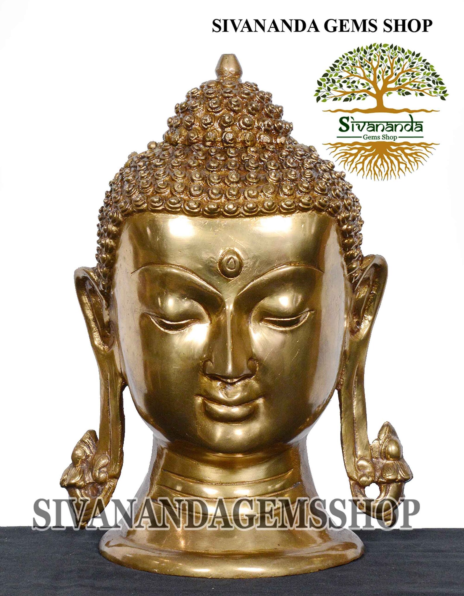 Buddha Statue Gold Buddah Statue Gold Buddha Head Brass Etsy