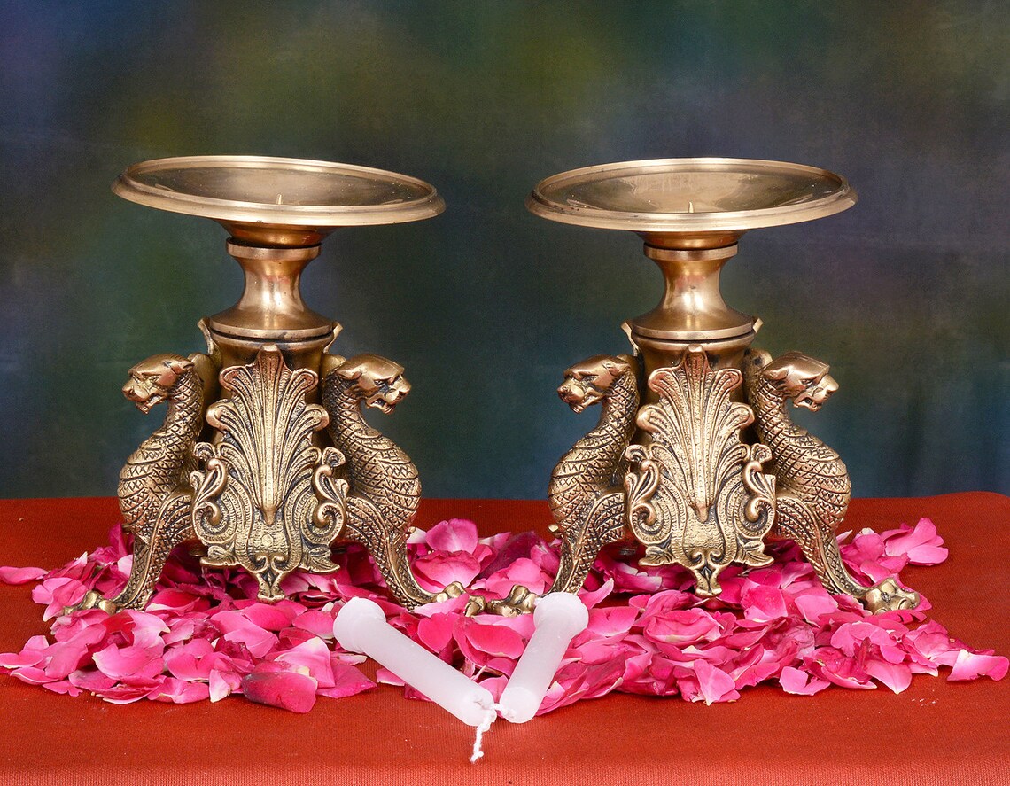 Prayer candle stand puja candal standhome of Etsy
