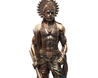 ハヌマーン像、ヒンドゥー教の猿神、インド美術、10.5インチ - Etsy 日本