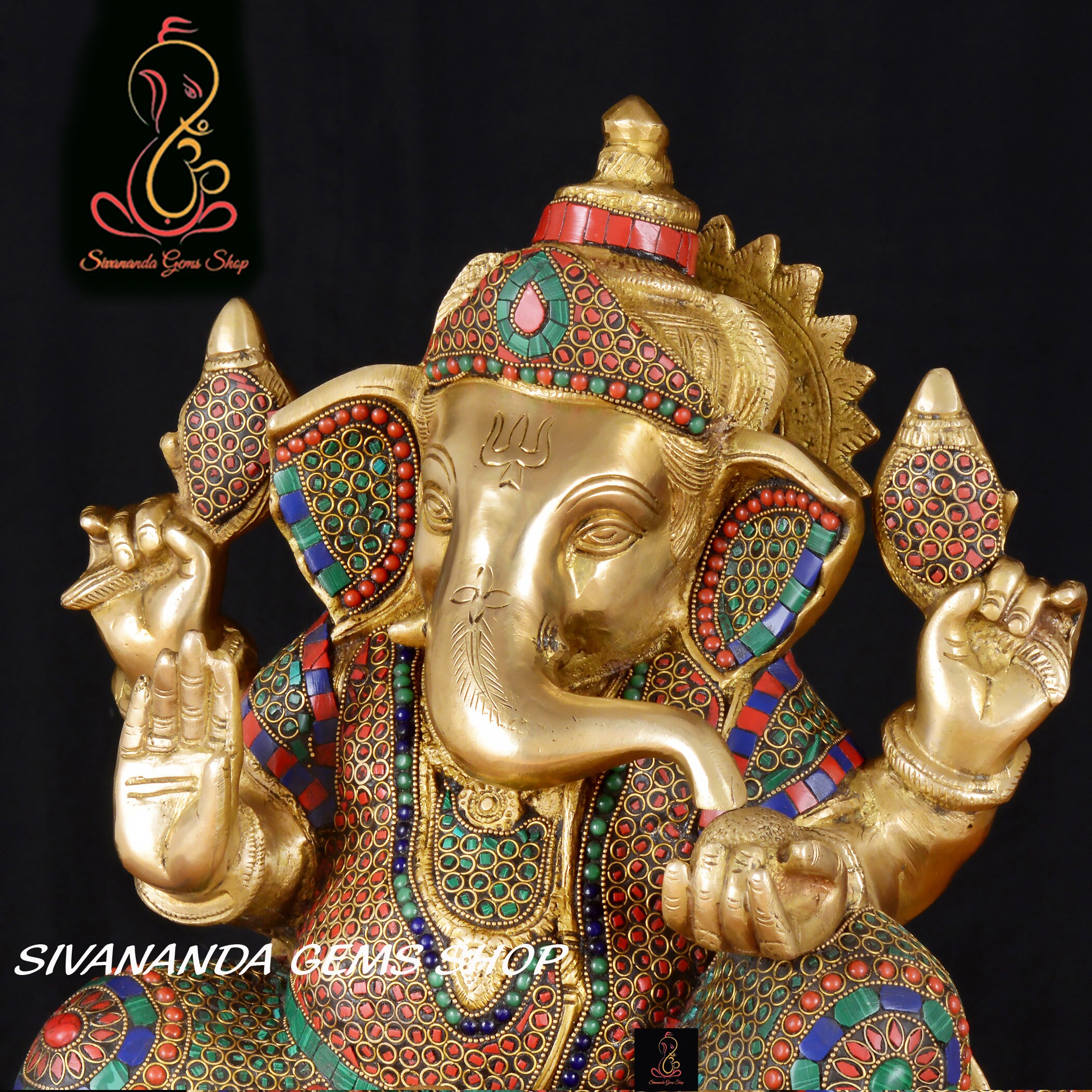 35年前に著名人から頂いた★大きめ真鍮ガネーシャ　商売繁盛　学問の神 35年前に著名人から頂いた☆大きめ真鍮ガネーシャ 商売繁盛 学問