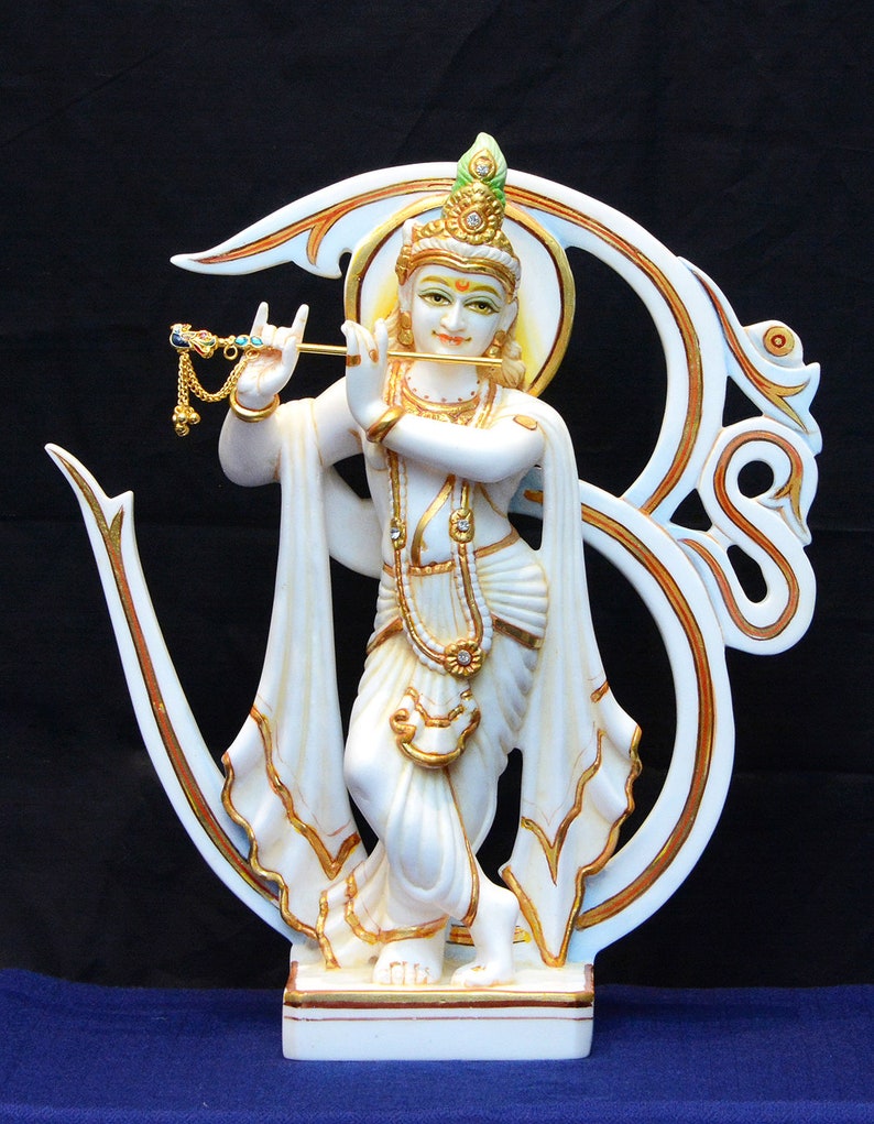 Om Krishna Statue Lord Krishna Hindu God Gopal Ji Statue Etsy