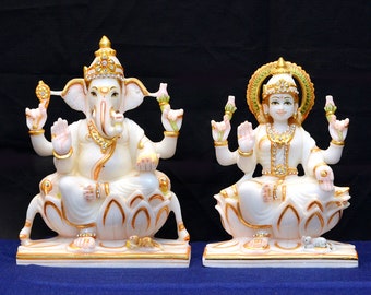 Lakshmi 7inches  Ganesh 8, inches, Ganesh statue, lakshmi statue, laxmi Ganesh, Diwali gift, Ganesh idol, Ganesh for altar, goddess laxmi