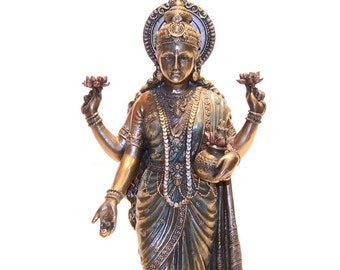 Lakshmi Statue, Laxmi Statue, Goddess Lakshmi,Goddess Laxmi,Goddess of Money,wealth,Abundance,fortune,fertility & prosperity,Hindu Deity,10”