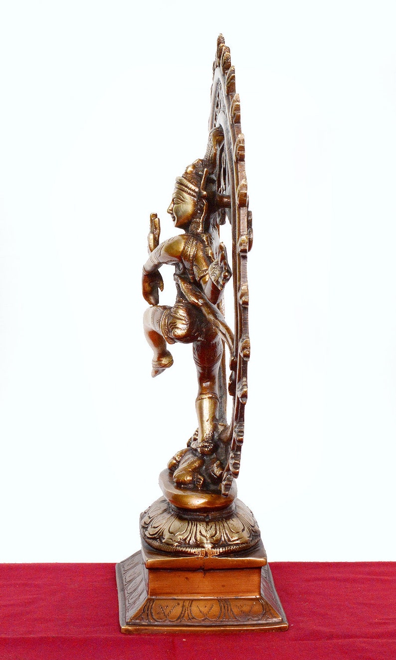 Dancing shiva Natraj,13.5inches,Brass Dance gift Statue,Shiva Statue, Nataraja statue, shiva sculpture, shiv Nataraja, natraj statue image 5