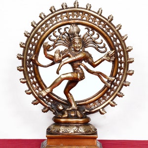 Dancing shiva Natraj,13.5inches,Brass Dance gift Statue,Shiva Statue, Nataraja statue, shiva sculpture, shiv Nataraja, natraj statue image 1