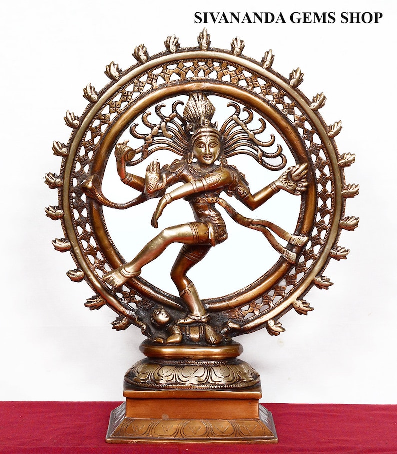 Dancing shiva Natraj,13.5inches,Brass Dance gift Statue,Shiva Statue, Nataraja statue, shiva sculpture, shiv Nataraja, natraj statue image 1