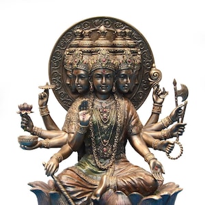 Gayatri Statue, Goddess Gayatri Statue, 10 inches, Goddess Gayatri, Religious Statue, Spiritual Statue, Vedamata, Deity, Brahmi, Brahmani,