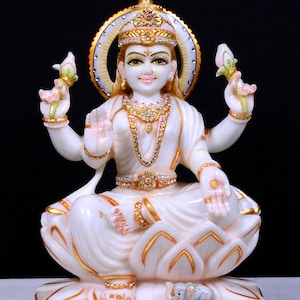 Marbale Lakshmi statue&quot;makrana laksmi statue &quot;divine energy shakti &quot; vishnu wife  lakshmi statue&quot; hindu god &quot;diwali gift&quot;wealth god &quot;
