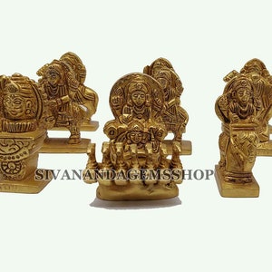 NavGraha Idols In Brass / 9 Planet Statues / Hindu Religion God Sculpture