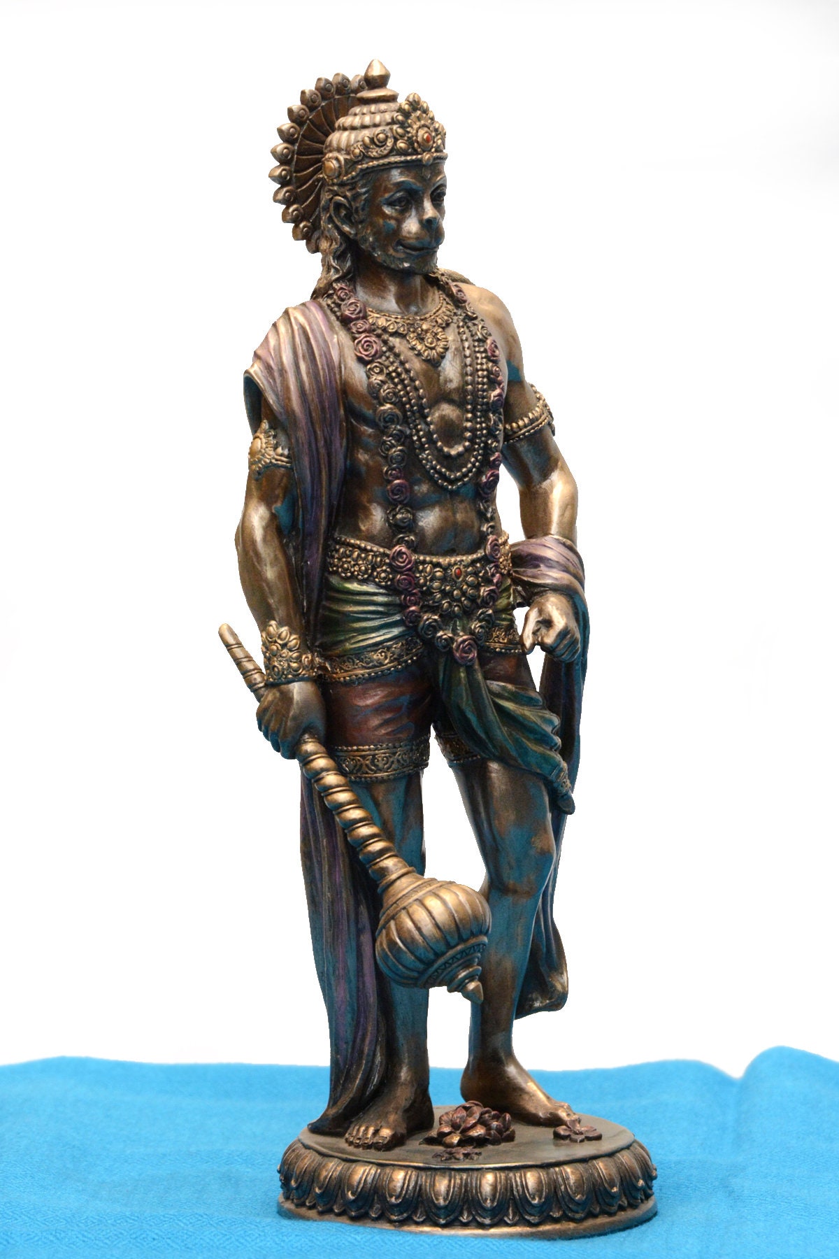 ハヌマーン像、ヒンドゥー教の猿神、インド美術、10.5インチ - Etsy 日本