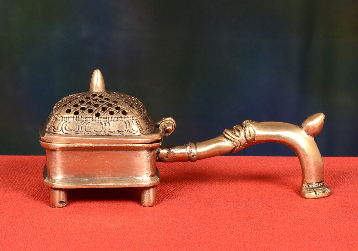 Brass Incense holder Incense BurnerBrass Dhoop Box Etsy