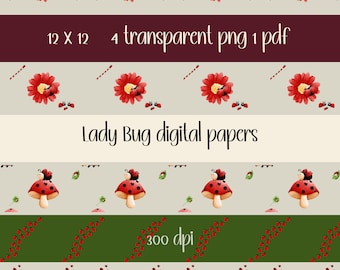 Seamless Patterns, Lady Bug print 12x12