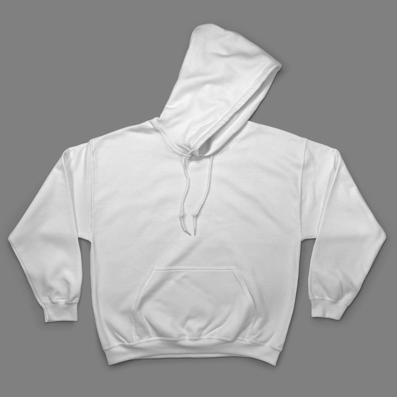 White Sublimation Blank Hoodie 100 Polyester Hoodie Etsy