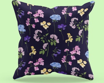 Floral Graphic Pillow