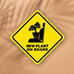 New Plant on Board Sticker (A)- (car window sticker, funny sticker, plant lover sticker, waterproof sticker)