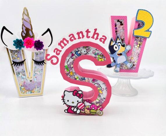 Hello Kitty Decorations, 3D Letters Kitty, Hello Kitty Party Decor, Hello  Kitty Birthday, Custom 3D Letter, Hello Kitty Centerpiece, Photo P 