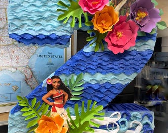 Moana party inspo, Moana Piñata, Baby Moana Birthday 3dLetters, Hawaii party favors, Moana Banner, Custom Cake toppers all themes