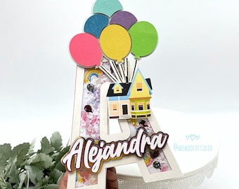Up Balloons House Inspired Party, Up House favor box, UP Birthday Decorations, Up  Balloons cake topper, UP 3D letters personalized,Up theme
