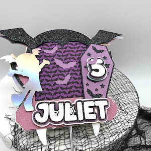 Vampire Party Decor, Vampirin Cake Topper Shaker, Spooky cake topper, Vampire  Birthday, Custom  Vampire  3D Letter, Vampirin Favor Box