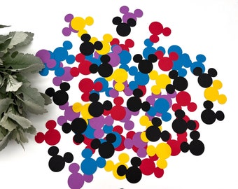 Mickey Mouse Inspired Party Decor, Mickey Mouse Confetti, Mouse Ears Confetti, Mickey wrapping, custom confetti party, custom party decor