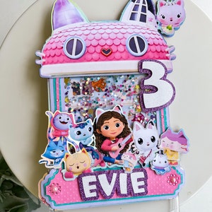 Gabby's Dollhouse Cake Topper, Gabby's Dollhouse decorations Inspired,Gabby Dollhouse birthday , Gabby's Dollhouse Favor, Gabby Dollhouse 3D