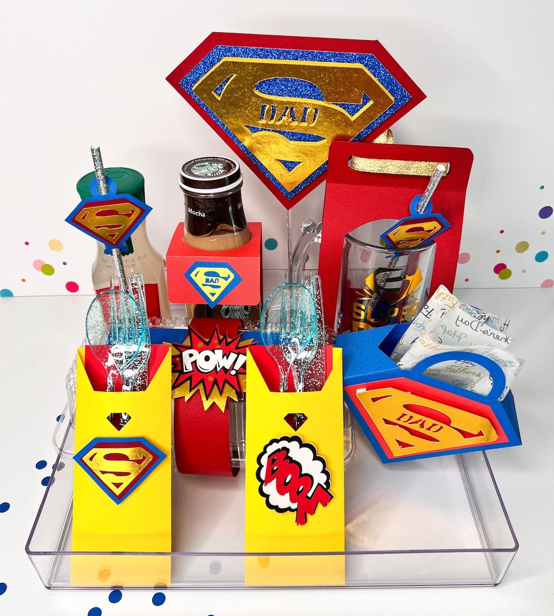 Father's Day Breakfast Kit From Kids,fath Decorations,super DAD ...