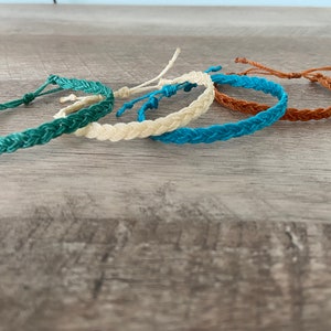 Flat-Braided Adjustable Bracelet | Waterproof Polyester Cord