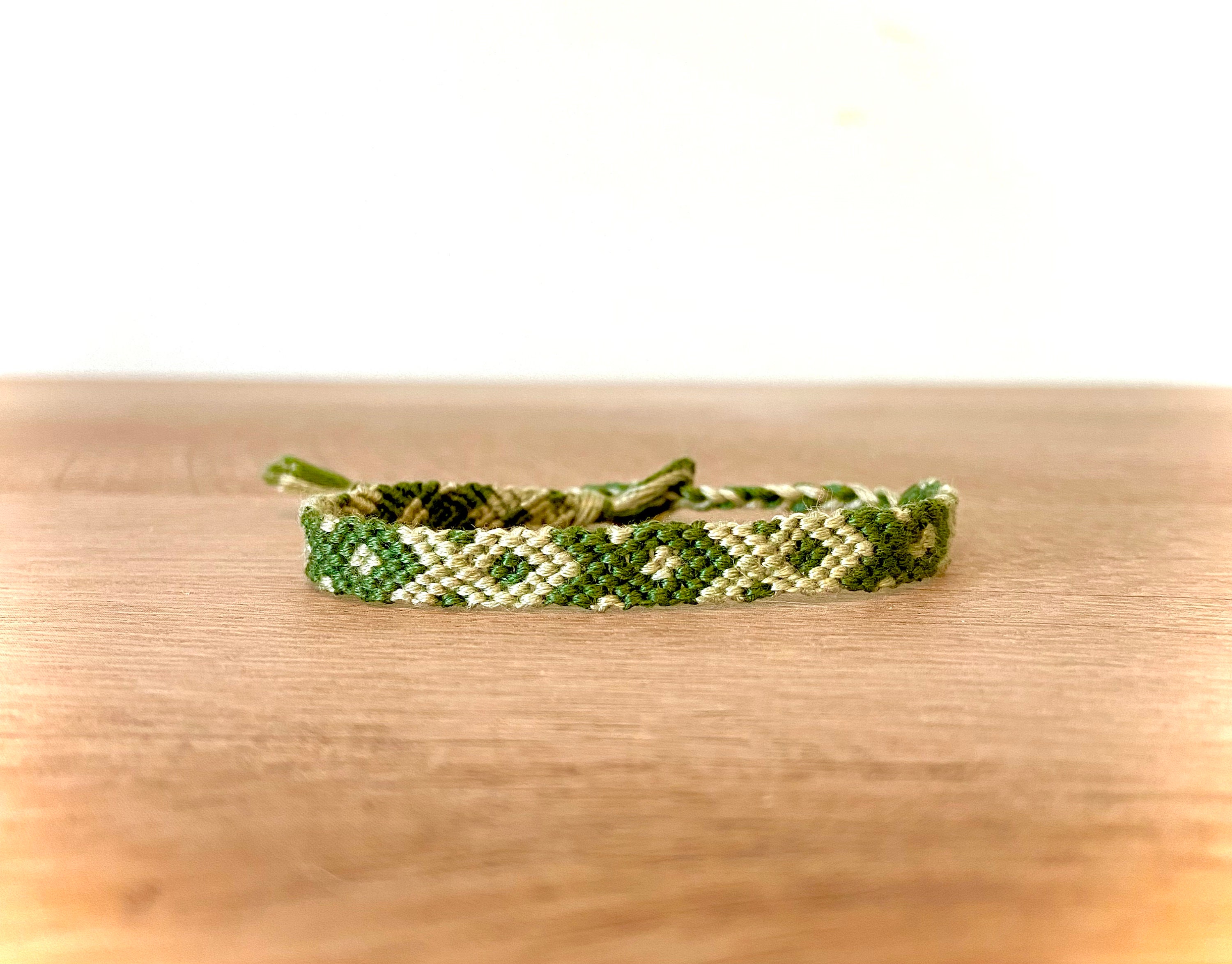 Environmental Awareness Bracelet Adjustable Handwoven Friendship