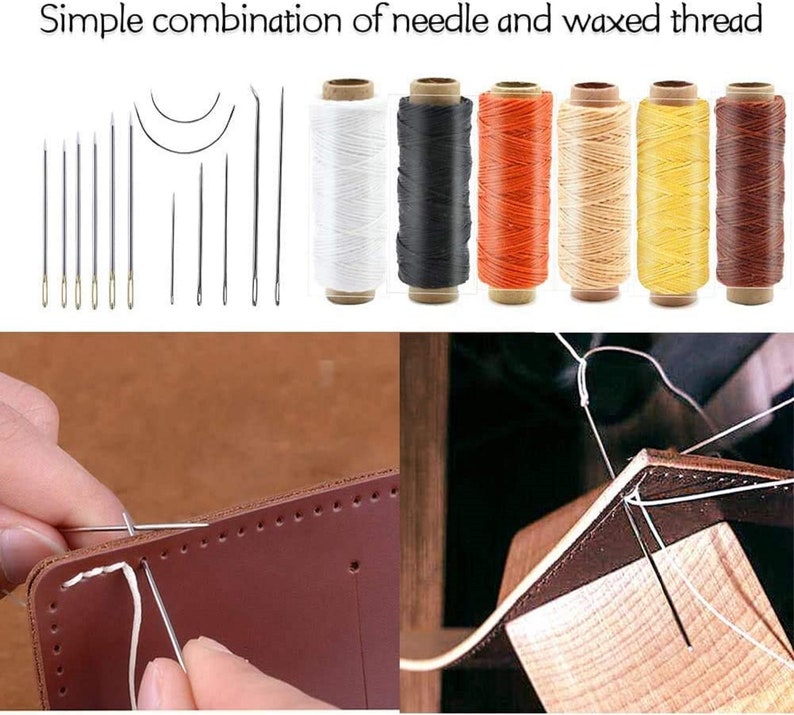 53 Pieces Beginners Leather Work Tools Leather Working Kit Etsy