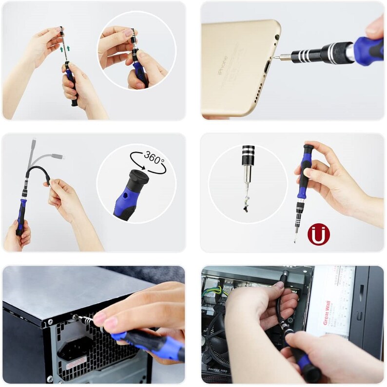 80 in 1 Precision Screwdriver Set with Magnetic Driver Kit Professional Electronics Repair Tool Kit for Computer Laptop iPhone Tablet